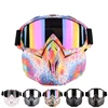 Men Women Ski Snowboard Snowmobile Goggles Mask Snow Winter Skiing Ski Glasses Motocross Cycling Riding Detachable Sunglasses 1