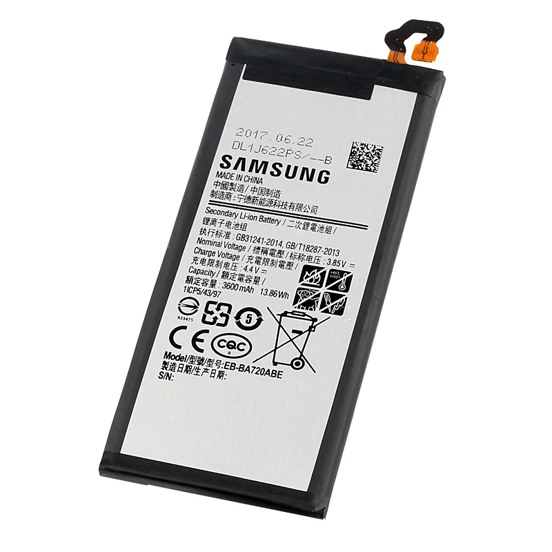 samsung высокое качество EB-BA720ABE Батарея для samsung Galaxy A7 A720 SM-A720 3600 мА-ч