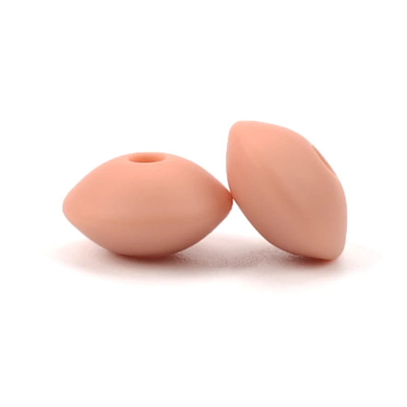 peachy LOFCA 100 шт./лот, силиконовые бусины чечевица 12 мм, без бисфенола, пищевого класса, DIY, подвески, детские жевательные игрушки, аксессуары для кормления, прорезыватели, ожерелье - Цвет: peachy