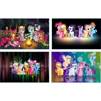 

My little pony camp 5D Diy diamond painting sign constellations circular diamond embroidery rhinestone cross stitch Wall sticker
