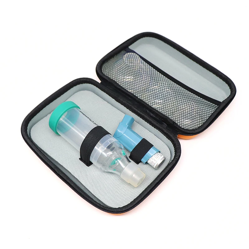 Feline-Inhalador espaciador con cámara de Aerosol, mascarilla de silicona con bolsa