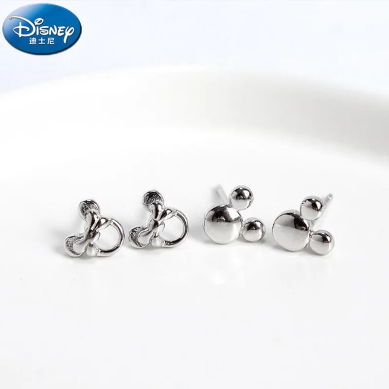 Disney S925 бриллиантовые жемчужные серьги Микки простые антиаллергенные Игрушки для
