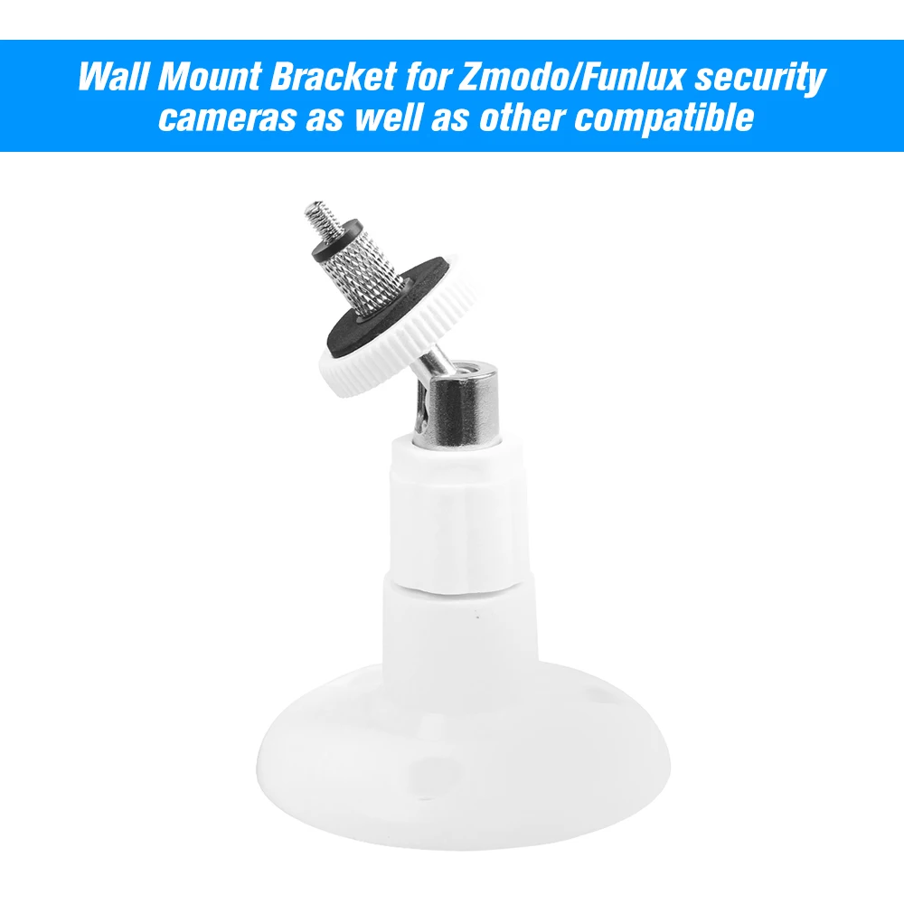 

White/Black KKmoon 1 Pack Adjustable Mount Wall Table Ceiling Security Bracket for Zmodo/Funlux Camera