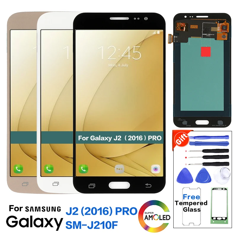 Super Amoled For Samsung Galaxy J210 Lcd J210F Display With Touch Screen Panel Digitizer Assembly Free Shipping | Мобильные телефоны