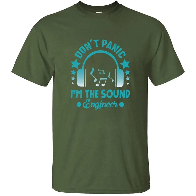Knitted Crazy Sound Engineer Audio Dj Music Party T-Shirt Man Natural O-Neck Unisex Tshirts Camisas Shirt Hiphop Homme |