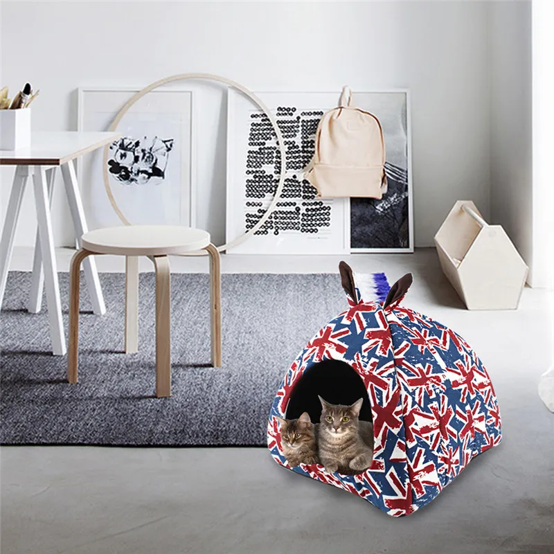 Dog Bed Mat Kennel Soft Dog Puppy Cats Winter Warm Bed House Nest For Small Medium Dogs Printed Plush Cloth Pet Supplies