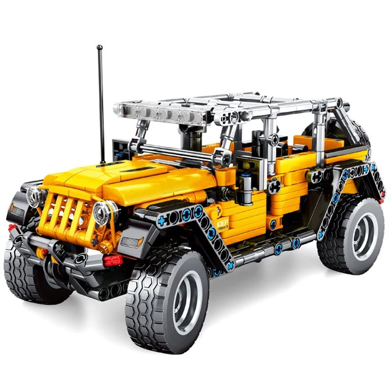 Creative Hot City Jeeped Truck Pull Back Wranglered Car Building Blocks Kits Bricks Set Classic Model Kids Toys For Child Gift | Игрушки и
