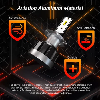 

4000LM Bulb H7 LED Shockproof Heatproof Car Headlights Replacement Waterproof Lamp IP68 Parts