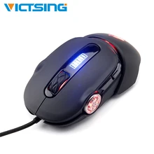 VicTsing V11 Проводная игровая мышь 6 клавиша механическое макропрограммирование игровая оптика 2400 dpi эргономичная RGB мышь с подсветкой