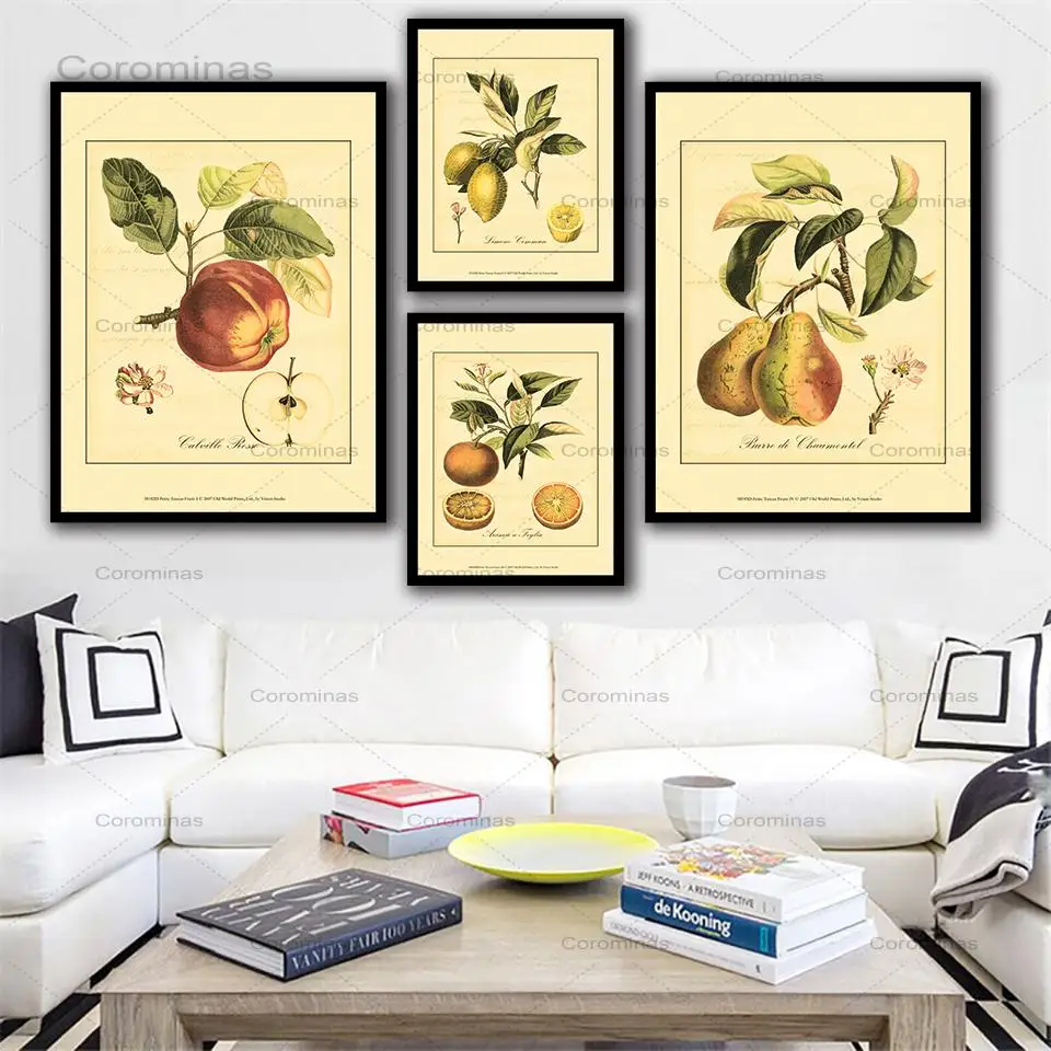 

Living Room Home Decoration Abstract Delicious Fruit And Plant Nordic Canvas Art Print HD Poster Wall Picture Paintings Vintage