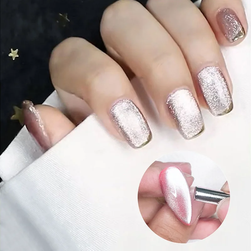 8ml Cat Eyes Magnetic Gel Polish Soak Off 9D 12 Colors Bright Silver UV Gel Enamel Lacquer Glitter Nail Art Varnish nail polish