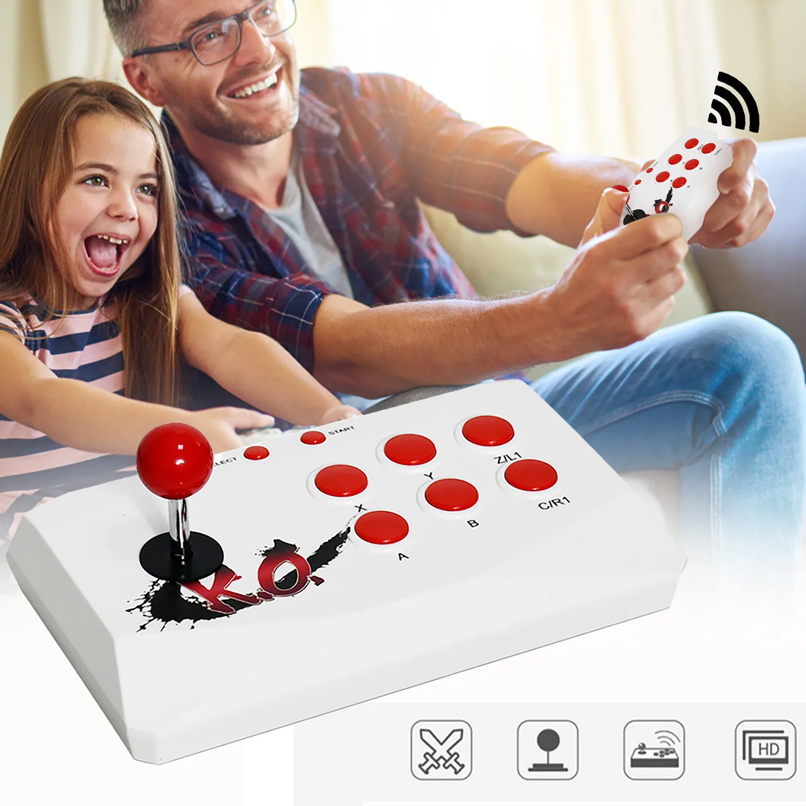 Игровая консоль A11s Rocker Arcade Hdmi-совместимая с Hd Tv Fc Беспроводная игровая приставка