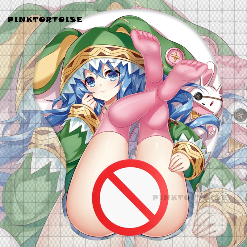 

PINKTORTOISE mousepad Himekawa Yoshino Anime DATE A LIVE Mouse pad PLAYMAT 3D Chest Silicone Wrist Rest Mouse Pad
