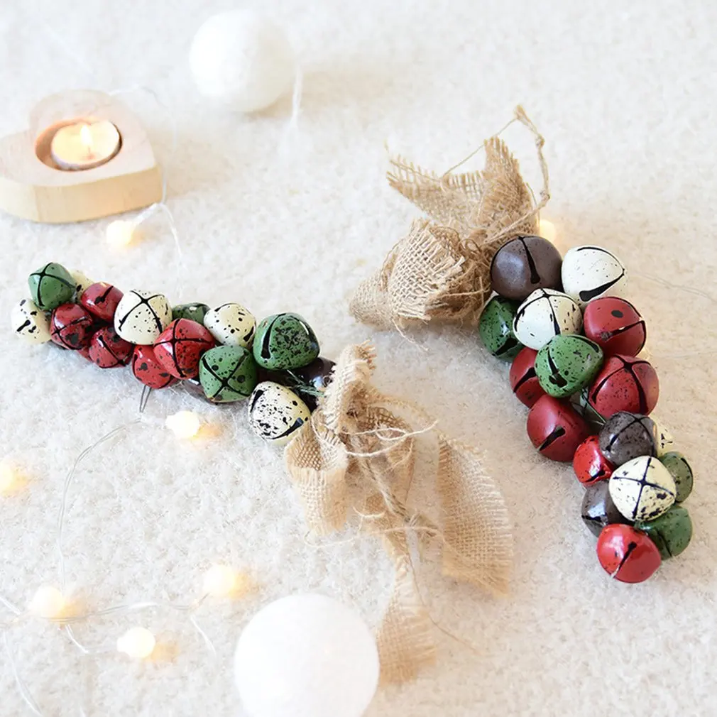 

Vintage Jingle Bells Bell Garland Wind Chime Grape String Christmas Hanging Charm Window Decorations