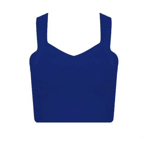 style 1 blue Женский короткий топ с повязкой, Летний однотонный топ с v-образным вырезом и поясом, сексуальный облегающий белый женский топ - Цвет: style 1 blue