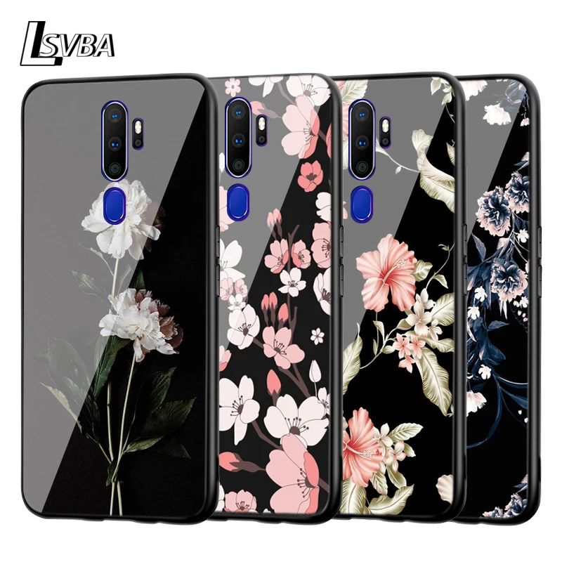 

Silicone Soft Cover Dark Style Flowers Art For OPPO A31 A5 A9 2020 F5 F7 F9 F11 Pro A7 2018 R9S R15 R17 K3 K5 Phone Case