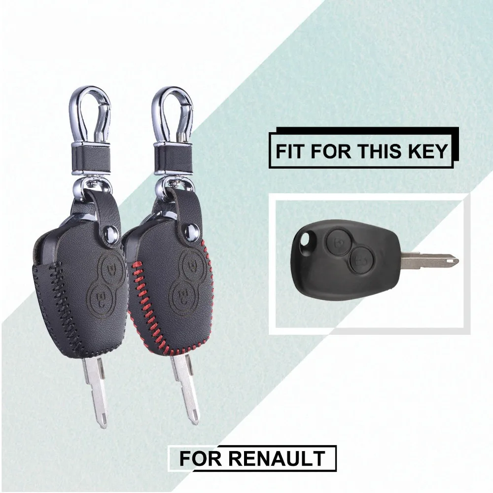 Чехол для ключей из натуральной кожи Renault Dacia Espace Logan Sandero Megane Modus Kangoo Clio |