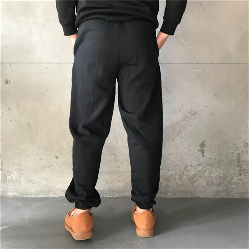 4XL мужские спортивные штаны зимние теплые шаровары из флиса брюки размера плюс