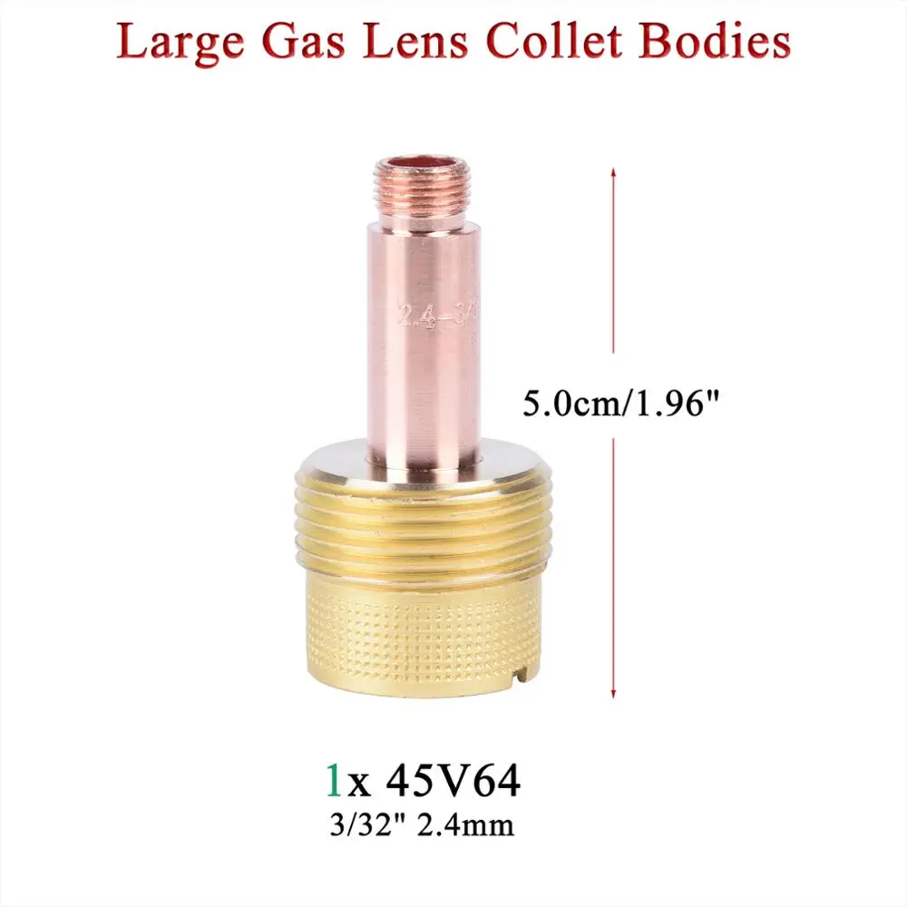 TIG Welding Torch Large Long Gas Lens & Alumina Cup For WP17 WP18 WP26 TIG Collet Bodies Spares Kit Accessories 9Pcs gas torch,welding torch