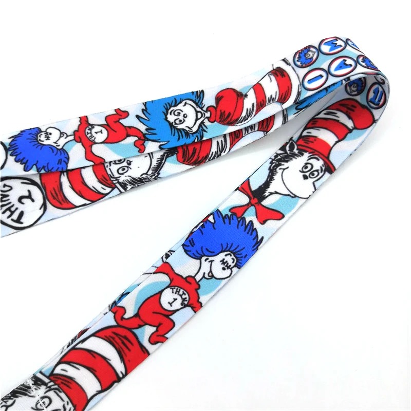 12 шт. Dr Seuss шнурок с изображениями из мультфильмов для ключей шейный ремень