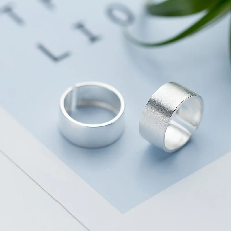 Trusta подлинное Серебро 925 пробы гладкая поверхность открытый палец размер кольцо для женщин девочек свадебные украшения подарок DS2237