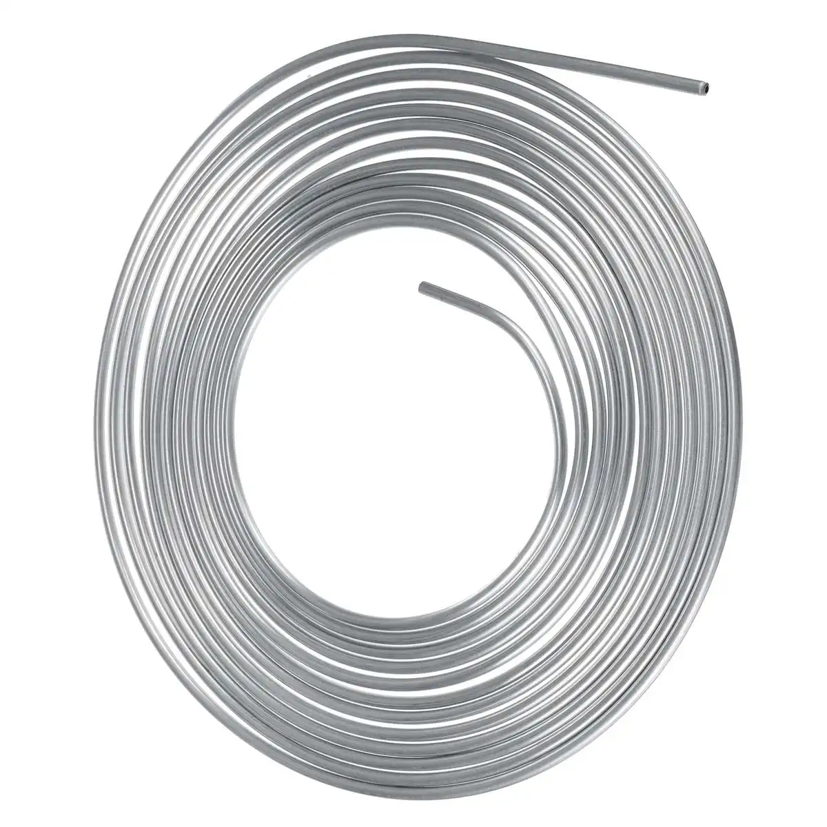 7.62M Car Roll Tube Coil of 3/16"OD Steel Zinc Brake Pipe Hose Line Piping Tube Tubing Anti-rust with 15PCS Nuts Fittings