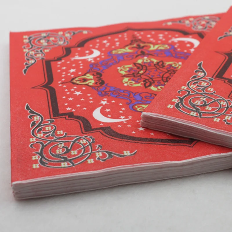 

[Currently Available] Muslim Ramadan Napkin Multi-color Printed Kleenex Eid Party Paper Islam