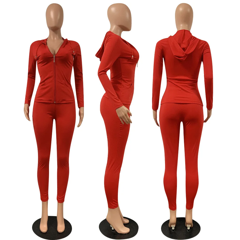 Two Piece Set Tracksuit Women Festival Clothing Fall Winter Top+Pant Sweat Suits Neon 2 Piece Outfits Matching Sets