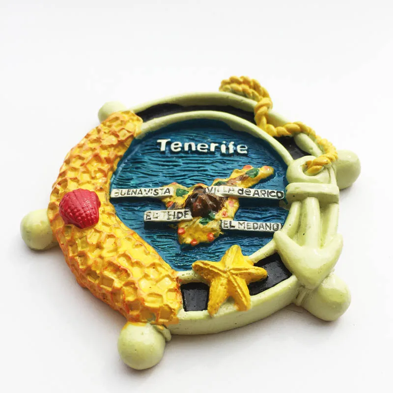 Europe Spain Fridge Magnets Spanish Island of Tenerife Tourism Souvenir Decorative Refrigerator Magnets Home Decor Gift Ideas