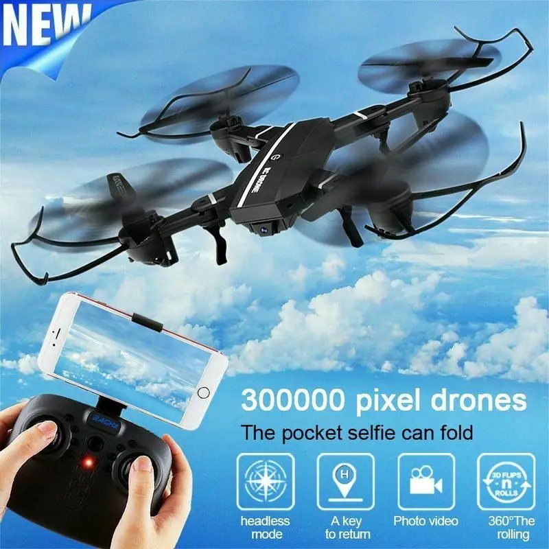 

Foldable Drone 2.4G 6-Axis RC Quadcopter HD 30W Camera 3D Flip Altitude Hold A Key Return RC Helicopter Toys