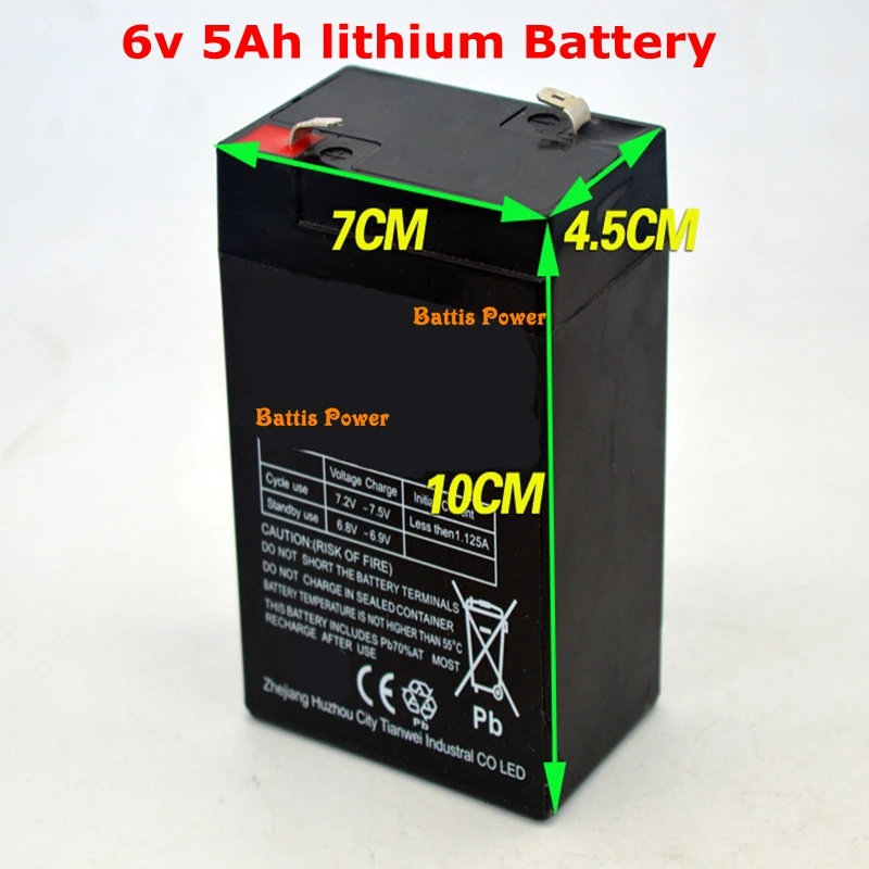 6В 4ah 4.5ah 7ah 10ah 12ah 12v 7Ah литиевая батарея для электронные ...