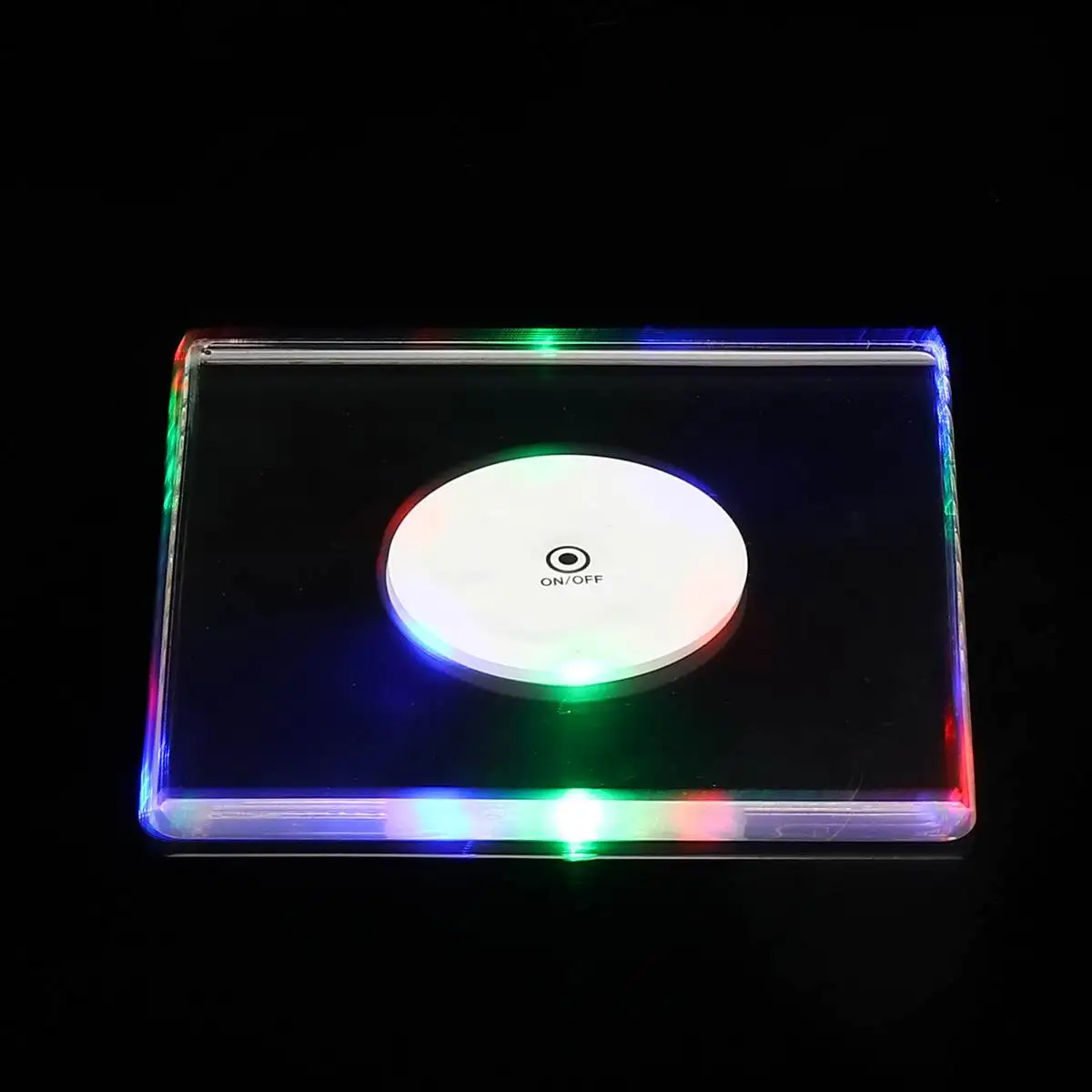 LED Bottle Cup Night Light Color Mat Sticker Club Cocktail Party Pad Holder Square Ultra-thin Luminous Cup Pad Cocktail Bar