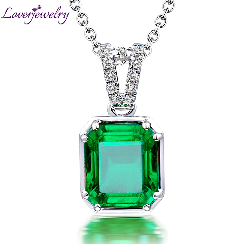 LOVERJEWELRY 18Kt из белого золота с бриллиантами ожерелье подвеской для женщин