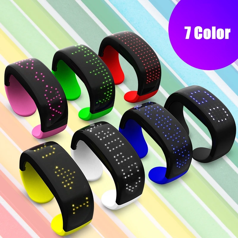 Latest luminous led bracelet led programmable wristbands glowing led bracelet flashlight party night running event bar festival