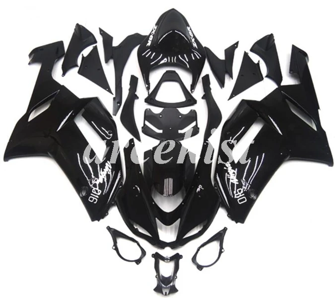 4 подарки ABS мотоцикл полный обтекатель комплект подходит для Kawasaki ZX6R 2007 2008 ZX-6R 07 08 ниндзя 636 Кузов Набор Белый EIF - Цвет: black