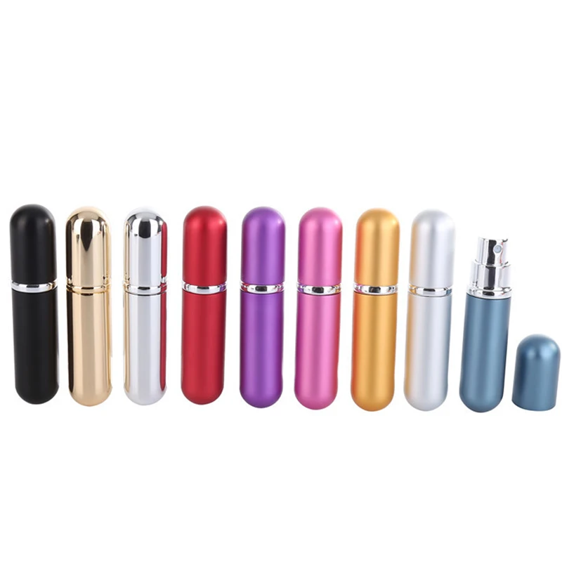 

5ml Refillable Portable Mini Perfume Bottle Travel Aluminum Empty Spray Atomizer Women Cosmetic Bottle Empty Parfum Bottle