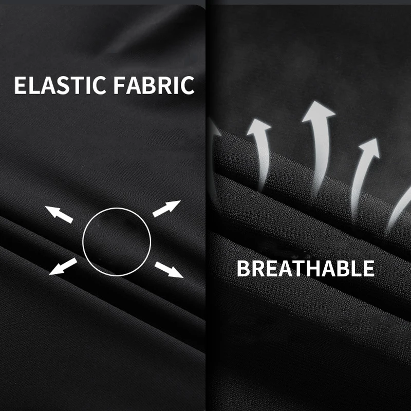 Queshark Men Reflective Ice Silk Quick Dry Running Pants Zipper Pockets Breathable Training Jogging Cycling Fitness Trousers 4