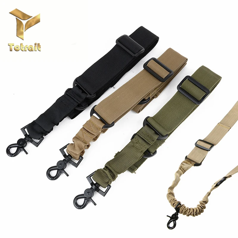 

TOtrait Gun Sling One Single Point Bungee Rifle Adjustable Multifunctional Airsoft Rifle Strap Belt Shooting Hunting Accessories