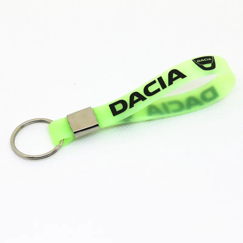 Светящийся автомобильный силиконовый брелок для ключей Dacia Duster Logan Sandero Lodgy аксессуары для стайлинга автомобилей