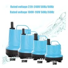 

110V/220V Submersible Pump Ultra Quiet Water Pump 5W 15W 35W 55W for Fish Tank Pond Aquarium Hydroponics Fountain Statuary