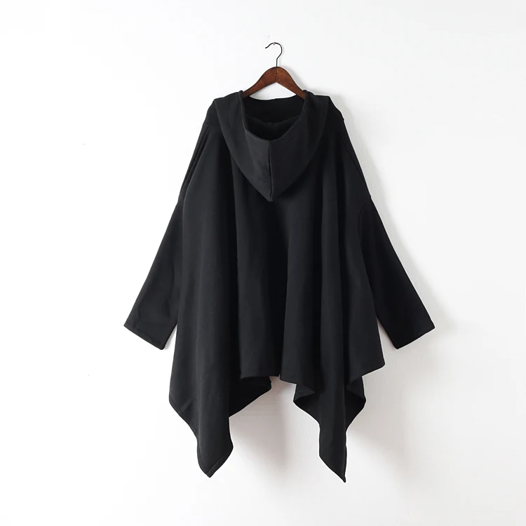 High Neck Printed Batman Shirt Pleated Bat Sleeve
