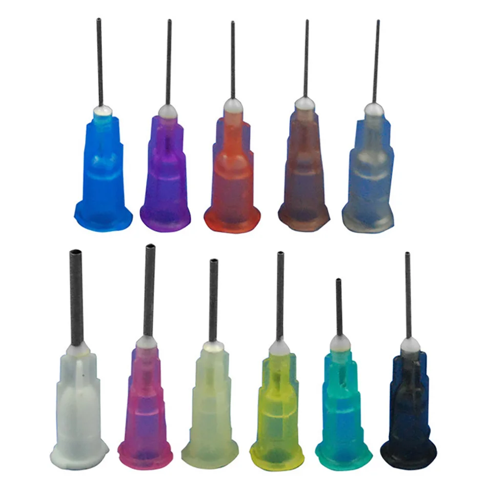 

50pcs Precision Tips Liquid Dispenser Syringe Needles Tips 14G 16G,18G,19G 20G,21G 22G,23G,24G,25G Gauge Tips Glue Dispensing
