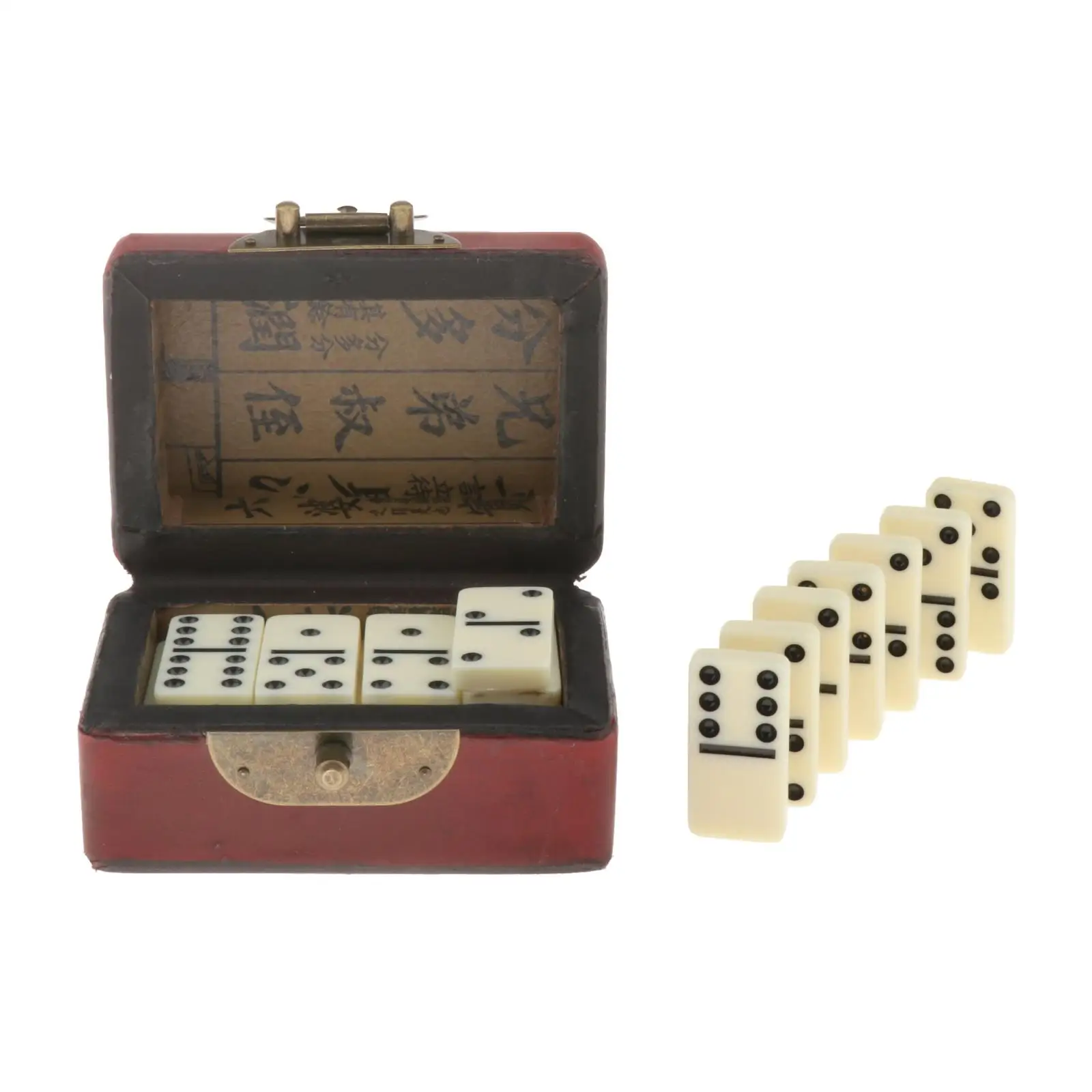 Double Six 28 Dominoes Set With Storage Box Traditional Classic Entertainment Recreational Party Table Board Games Toy