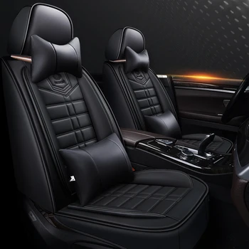 

Full Coverage Eco-leather auto seats covers PU Leather Car Seat Covers for lada44vu pickuptrucktotal datsun mido ondo