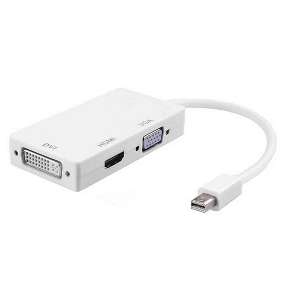 Для Apple Mac Book Pro Air iMac Mini 1080P Дисплей Порт Thunderbolt к DVI VGA HDMI 3в1 конвертер адаптер