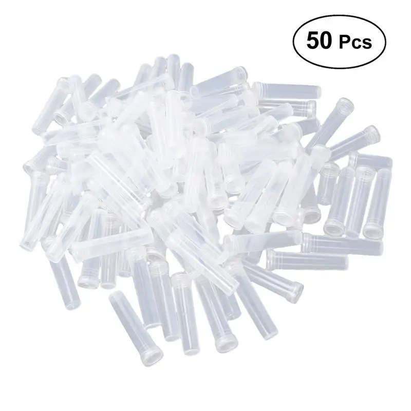 25/50/100/200pcs Nutrition Flower Plastic Tube Transparent Water Flower Tube Flower Water Container Florist Supplies 