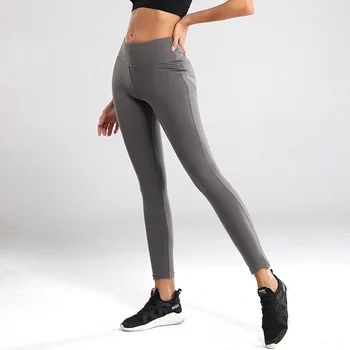 Sports women's tight, elastic, fast dry running fitness Capris pants high waist peach Yoga Pants Leggings sport fitness pants 3