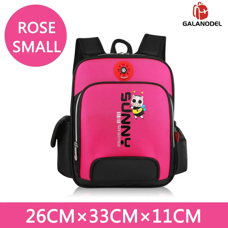 Rose small Детские школьные сумки ортопедические для подростков мальчиков и девочек вместительный школьный рюкзак Водонепроницаемый ранец Детская сумка для книг - Цвет: Rose small
