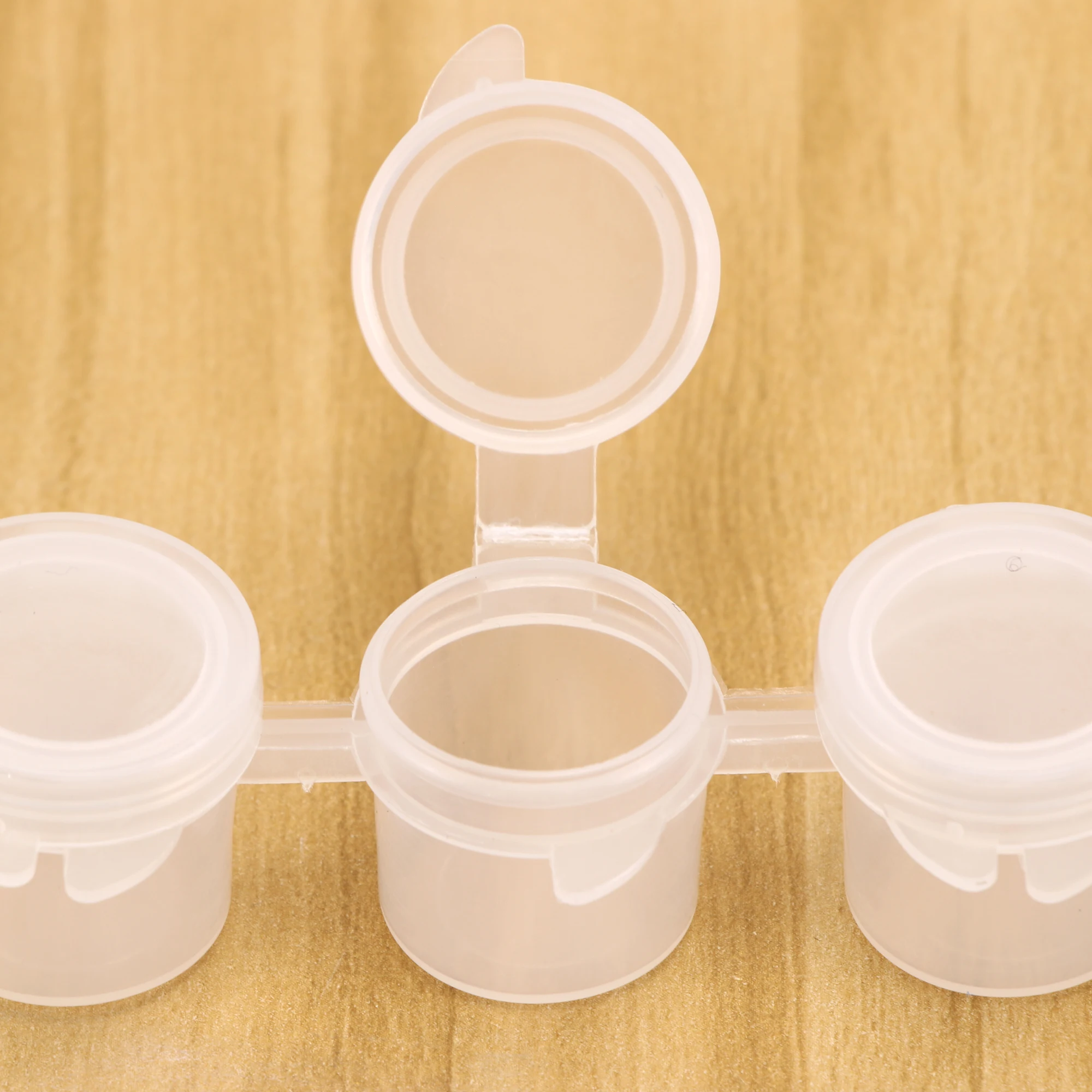 6 Pots Empty Paint Strip Mini Paint Box Pod Art Craft Plastic Storage Container Pigment Container Drawing Accessories New 2024 6