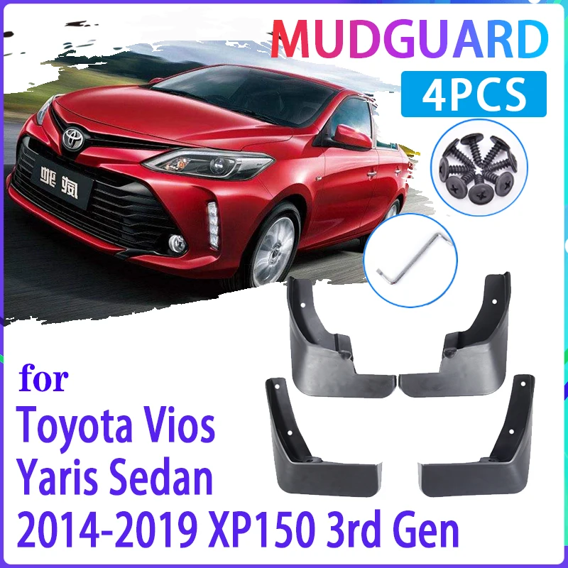 Брызговики для Toyota Vios Yaris Sedan 2014 ~ 2019 XP150 2015 2016|Грязезащита| |